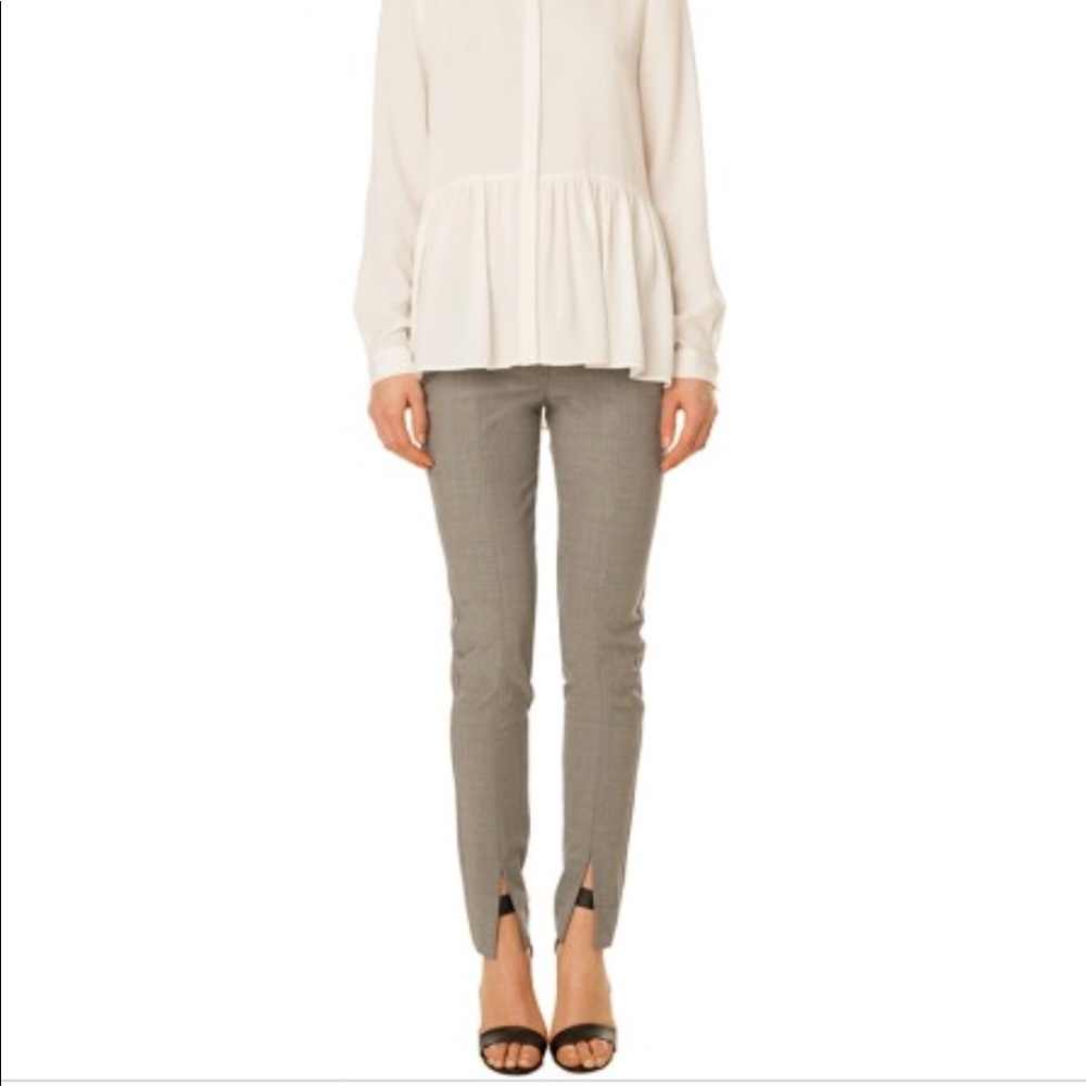 Tibi Front Slit Slim Pants